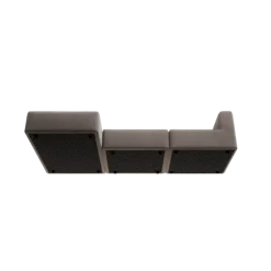 3-Sitzer Chaiselongue, links -TASI- Farbe Shitake - Stoff: kvadrat Melange Nap