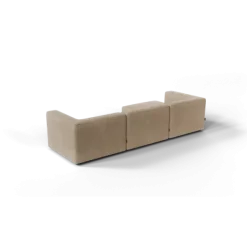 3-Sitzer Chaiselongue, links -TASI- Farbe Shitake - Stoff: kvadrat Moss