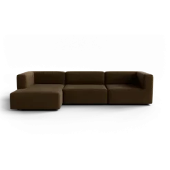 3-Sitzer Chaiselongue, links -TASI- Farbe Agave Green - Stoff: kvadrat Moss