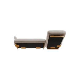2-Sitzer Chaiselongue, rechts -MOCO- Farbe Desert - Stoff: Pina