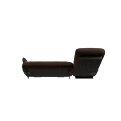 2-Sitzer Chaiselongue, rechts -MOCO- Farbe Espresso - Stoff: Pina