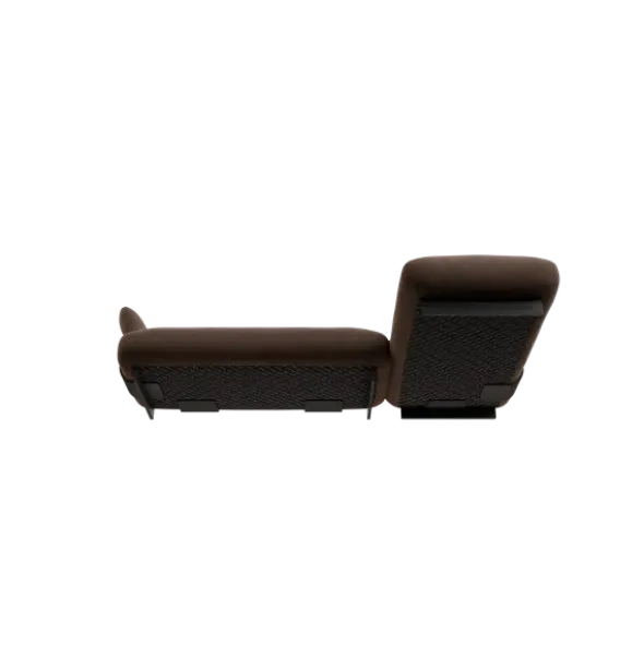 2-Sitzer Chaiselongue, rechts -MOCO- Farbe Espresso - Stoff: kvadrat Moss