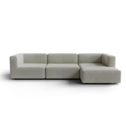3-Sitzer Chaiselongue, rechts -TASI- Farbe Cloud - Stoff: kvadrat Moss