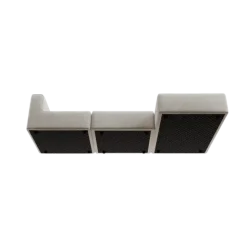 3-Sitzer Chaiselongue, rechts -TASI- Farbe Cloud - Stoff: kvadrat Moss