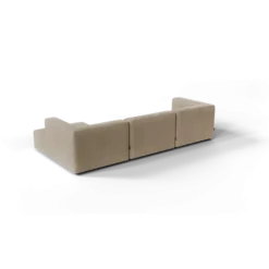 3-Sitzer Chaiselongue, rechts -TASI- Farbe Beige - Stoff: kvadrat Melange Nap