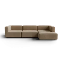 3-Sitzer Chaiselongue, rechts -TASI- Farbe Shitake - Stoff: kvadrat Moss