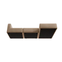 3-Sitzer Chaiselongue, rechts -TASI- Farbe Shitake - Stoff: kvadrat Moss