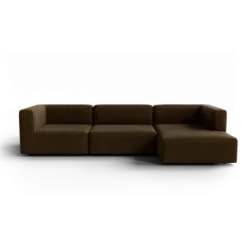 3-Sitzer Chaiselongue, rechts -TASI- Farbe Agave Green - Stoff: kvadrat Moss