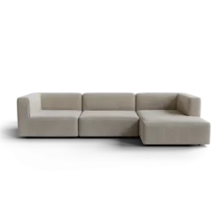 3-Sitzer Chaiselongue, rechts -TASI- Farbe Desert - Stoff: Pina
