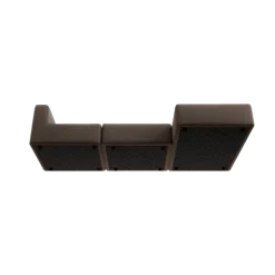 3-Sitzer Chaiselongue, rechts -TASI- Farbe Shitake - Stoff: Boucla