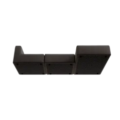 3-Sitzer Chaiselongue, rechts -TASI- Farbe Taupe - Stoff: Boucla