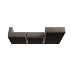 3-Sitzer Chaiselongue, rechts -TASI- Farbe Shitake - Stoff: kvadrat Melange Nap
