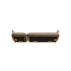 2,5-Sitzer Kombi -MOCO- Farbe Beige - Stoff: kvadrat Melange Nap