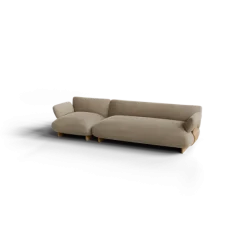 2,5-Sitzer Kombi -MOCO- Farbe Beige - Stoff: kvadrat Melange Nap