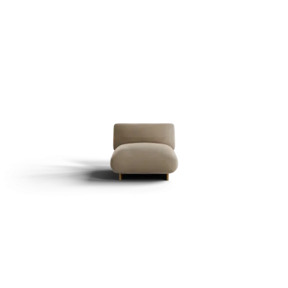 1-Sitzer Kombi -MOCO- Farbe Beige - Stoff: kvadrat Melange Nap