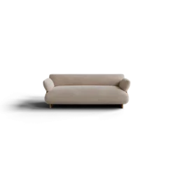 2-Sitzer Kombi -MOCO- Farbe Beige - Stoff: Pina