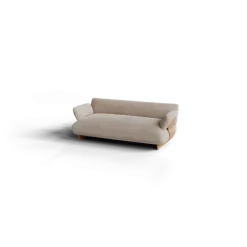 2-Sitzer Kombi -MOCO- Farbe Beige - Stoff: Pina