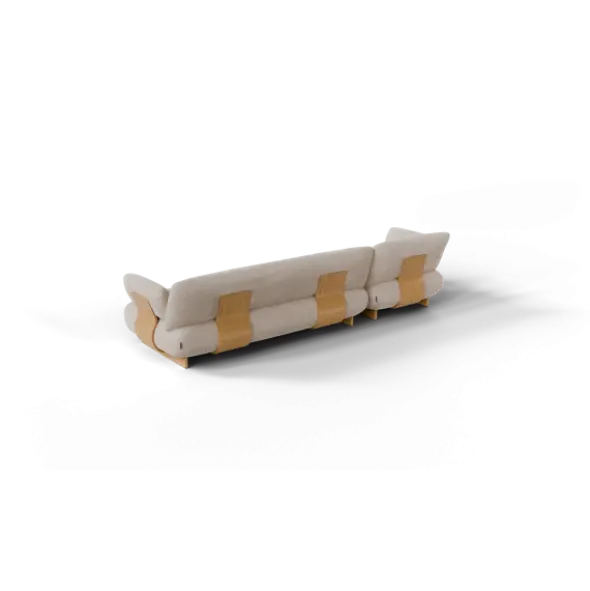 2,5-Sitzer Kombi -MOCO- Farbe Beige - Stoff: Pina