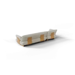 2,5-Sitzer Kombi -MOCO- Farbe Beige - Stoff: Boucla
