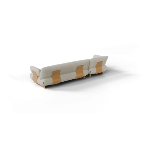 2,5-Sitzer Kombi -MOCO- Farbe Beige - Stoff: Boucla