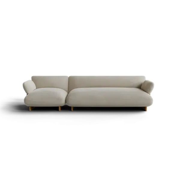 2,5-Sitzer Kombi -MOCO- Farbe Beige - Stoff: Boucla