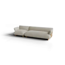 2,5-Sitzer Kombi -MOCO- Farbe Beige - Stoff: Boucla