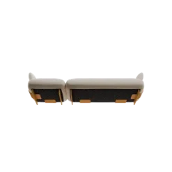 2,5-Sitzer Kombi -MOCO- Farbe Beige - Stoff: Boucla