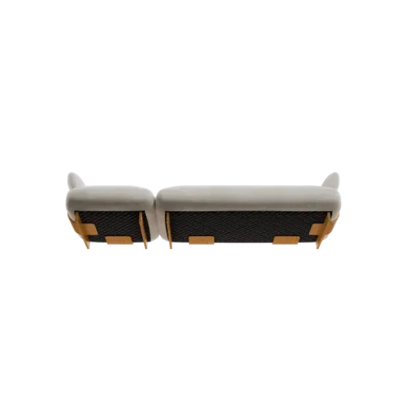 2,5-Sitzer Kombi -MOCO- Farbe Cloud - Stoff: kvadrat Moss