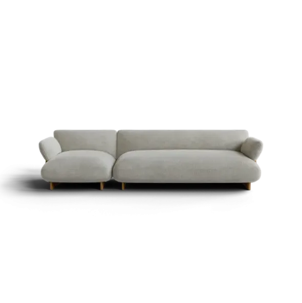 2,5-Sitzer Kombi -MOCO- Farbe Cloud - Stoff: kvadrat Moss