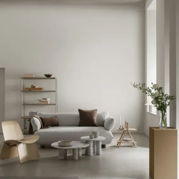 1-Sitzer Kombi -MOCO- Farbe Cloud - Stoff: kvadrat Moss