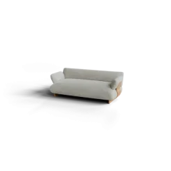 2-Sitzer Kombi -MOCO- Farbe Cloud - Stoff: kvadrat Moss