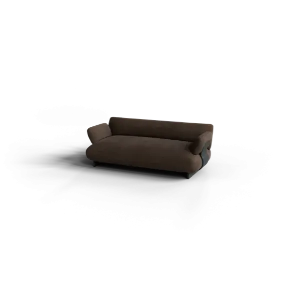 2-Sitzer Kombi -MOCO- Farbe Espresso - Stoff: kvadrat Moss