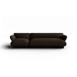 2,5-Sitzer Kombi -MOCO- Farbe Espresso - Stoff: Pina