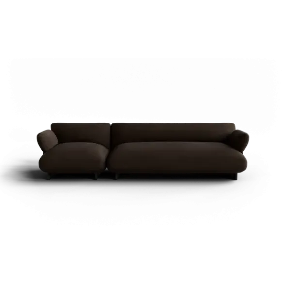 2,5-Sitzer Kombi -MOCO- Farbe Espresso - Stoff: Pina