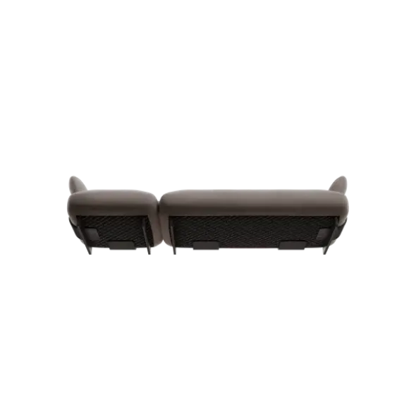 2,5-Sitzer Kombi -MOCO- Farbe Shitake - Stoff: kvadrat Melange Nap