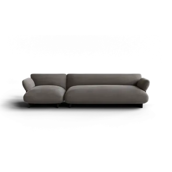 2,5-Sitzer Kombi -MOCO- Farbe Shitake - Stoff: kvadrat Melange Nap