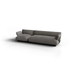 2,5-Sitzer Kombi -MOCO- Farbe Shitake - Stoff: kvadrat Melange Nap