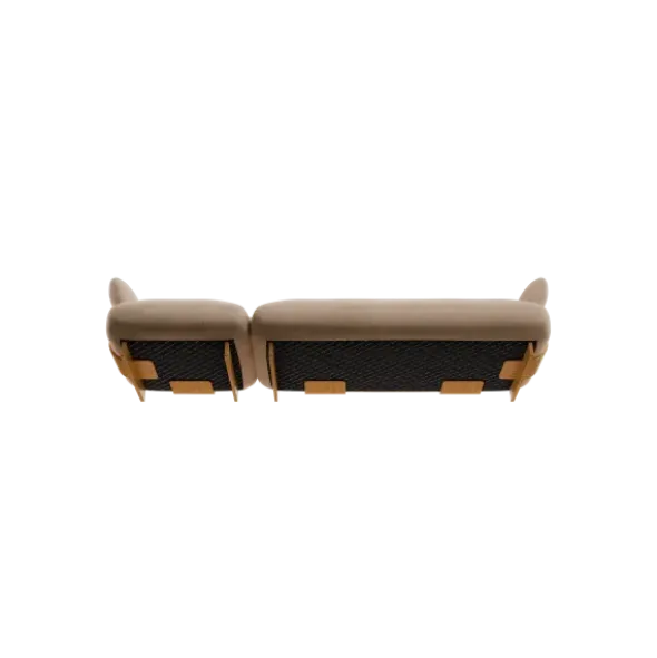 2,5-Sitzer Kombi -MOCO- Farbe Shitake - Stoff: kvadrat Moss