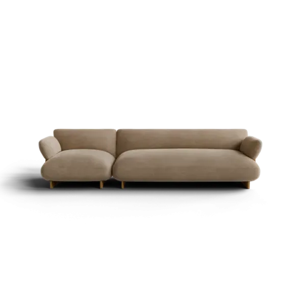 2,5-Sitzer Kombi -MOCO- Farbe Shitake - Stoff: kvadrat Moss