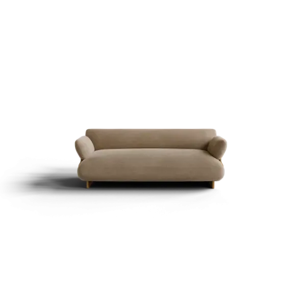 2-Sitzer Kombi -MOCO- Farbe Shitake - Stoff: kvadrat Moss