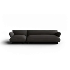2,5-Sitzer Kombi -MOCO- Farbe Taupe - Stoff: Boucla