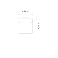 1-Sitzer Kombi -MOCO- Farbe Zinc - Stoff: Pina