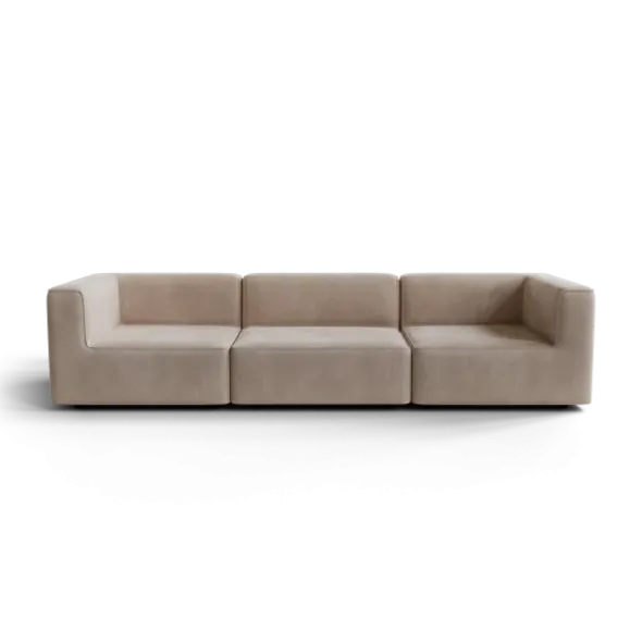 3-Sitzer Kombi -TASI- Farbe Beige - Stoff: Pina