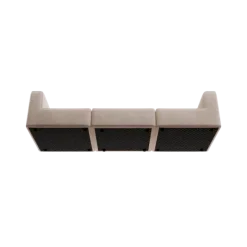 3-Sitzer Kombi -TASI- Farbe Beige - Stoff: Pina