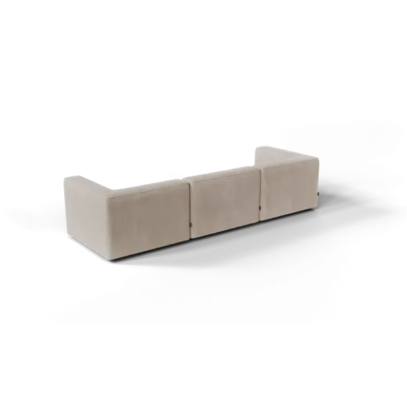 3-Sitzer Kombi -TASI- Farbe Beige - Stoff: Pina