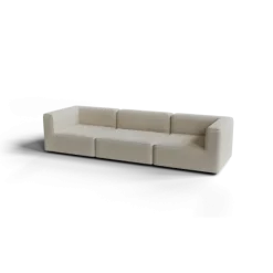 3-Sitzer Kombi -TASI- Farbe Beige - Stoff: Boucla
