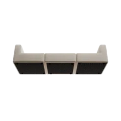 3-Sitzer Kombi -TASI- Farbe Beige - Stoff: Boucla