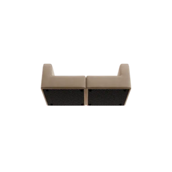 2-Sitzer Kombi -TASI- Farbe Beige - Stoff: kvadrat Melange Nap