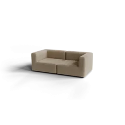 2-Sitzer Kombi -TASI- Farbe Beige - Stoff: kvadrat Melange Nap