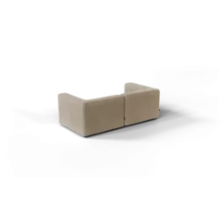 2-Sitzer Kombi -TASI- Farbe Beige - Stoff: kvadrat Melange Nap